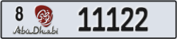 abu dhabi - code - 8 - number -11122