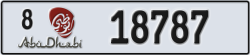 abu dhabi - code - 8 - number -18787