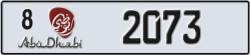 abu dhabi - code - 8 - number -2073