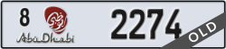 abu dhabi - code - 8 - number -2274