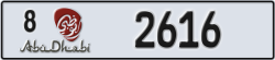 abu dhabi - code - 8 - number -2616