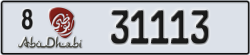 abu dhabi - code - 8 - number -31113