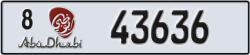abu dhabi - code - 8 - number -43636