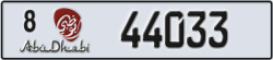 abu dhabi - code - 8 - number -44033