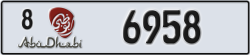 abu dhabi - code - 8 - number -6958