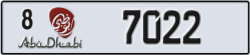 abu dhabi - code - 8 - number -7022