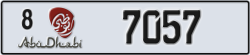 abu dhabi - code - 8 - number -7057