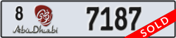abu dhabi - code - 8 - number -7187