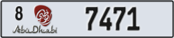 abu dhabi - code - 8 - number -7471
