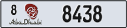 abu dhabi - code - 8 - number -8438