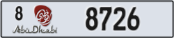 abu dhabi - code - 8 - number -8726