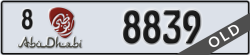 abu dhabi - code - 8 - number -8839