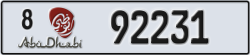 abu dhabi - code - 8 - number -92231