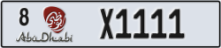 abu dhabi - code - 8 - number -X1111