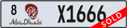 abu dhabi - code - 8 - number -X1666