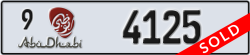 abu dhabi - code - 9 - number -4125