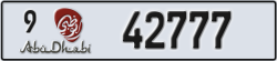 abu dhabi - code - 9 - number -42777