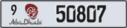 abu dhabi - code - 9 - number -50807