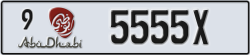 abu dhabi - code - 9 - number -5555X