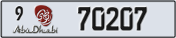 abu dhabi - code - 9 - number -70207