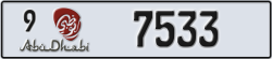 abu dhabi - code - 9 - number -7533