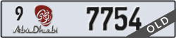 abu dhabi - code - 9 - number -7754