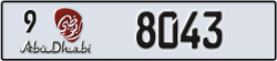 abu dhabi - code - 9 - number -8043