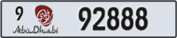 abu dhabi - code - 9 - number -92888