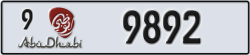 abu dhabi - code - 9 - number -9892