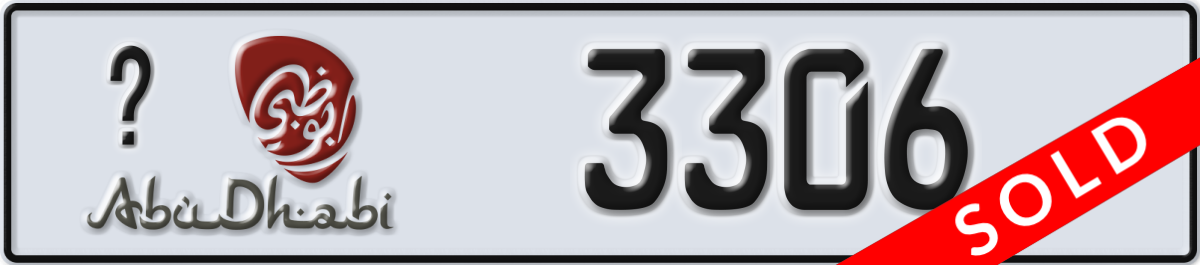 abu dhabi License Plate Number 3306 Code _