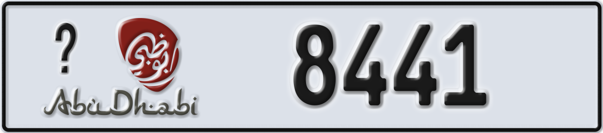 abu dhabi License Plate Number 8441 Code _