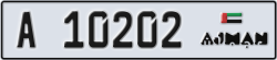ajman - code - A - number -10123