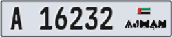 ajman - code - A - number -16232