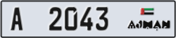 ajman - code - A - number -2043
