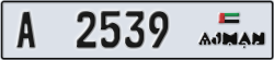 ajman - code - A - number -2539
