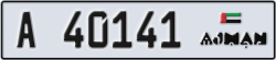 ajman - code - A - number -40141