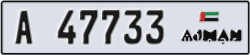 ajman - code - A - number -47733