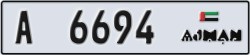 ajman - code - A - number -6694