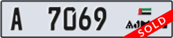 ajman - code - A - number -7069