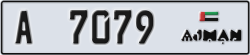 ajman - code - A - number -7079