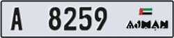 ajman - code - A - number -8180
