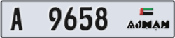 ajman - code - A - number -9579