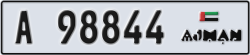 ajman - code - A - number -98765