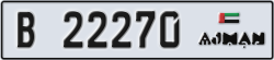 ajman - code - B - number -22270