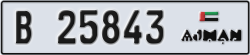 ajman - code - B - number -25843