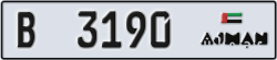 ajman - code - B - number -3190