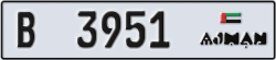 ajman - code - B - number -3951