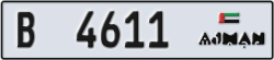 ajman - code - B - number -4611