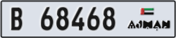 ajman - code - B - number -68468