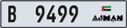 ajman - code - B - number -9499